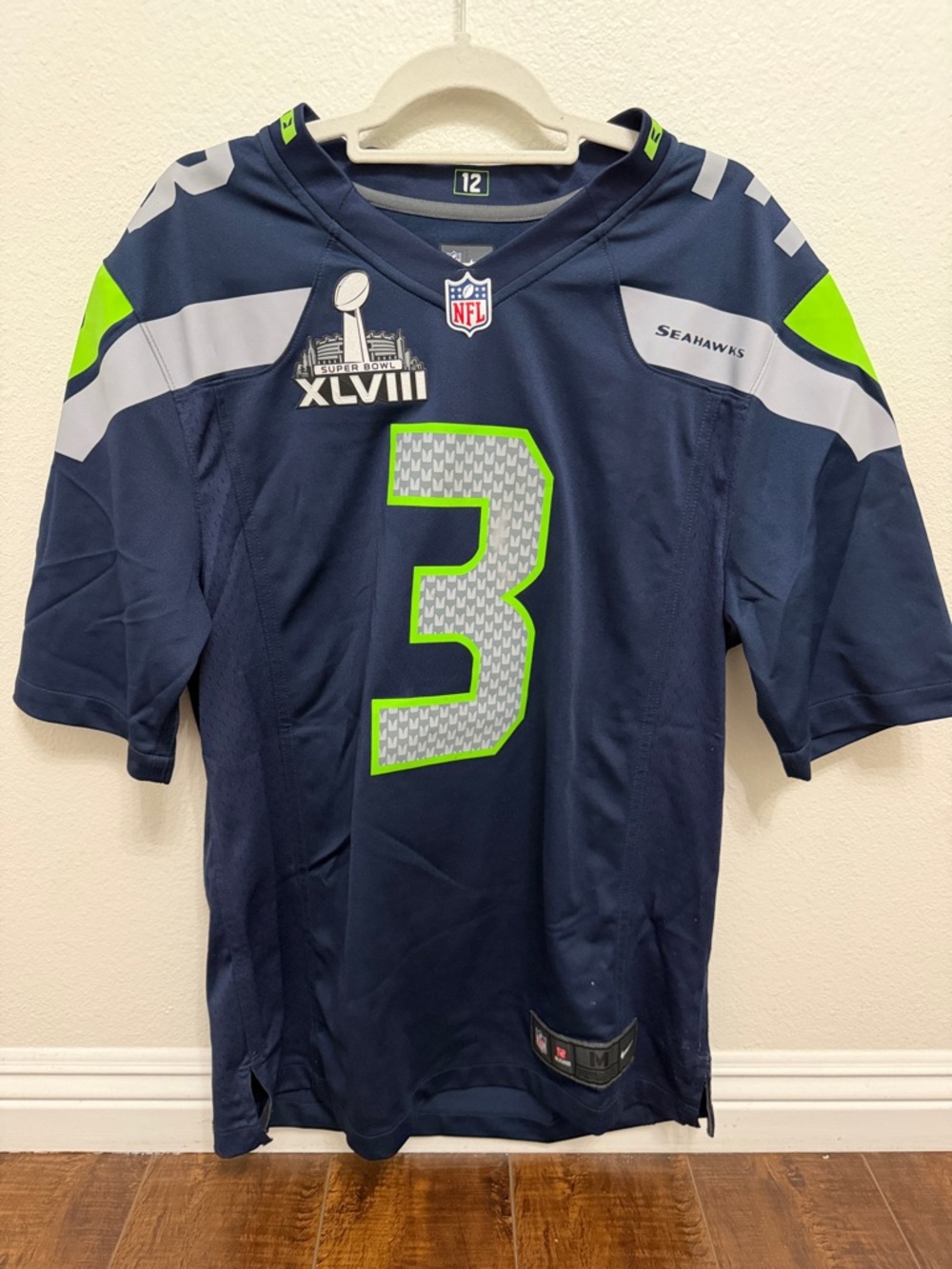 NFL Superbowl Seahawks Wilson Jersey